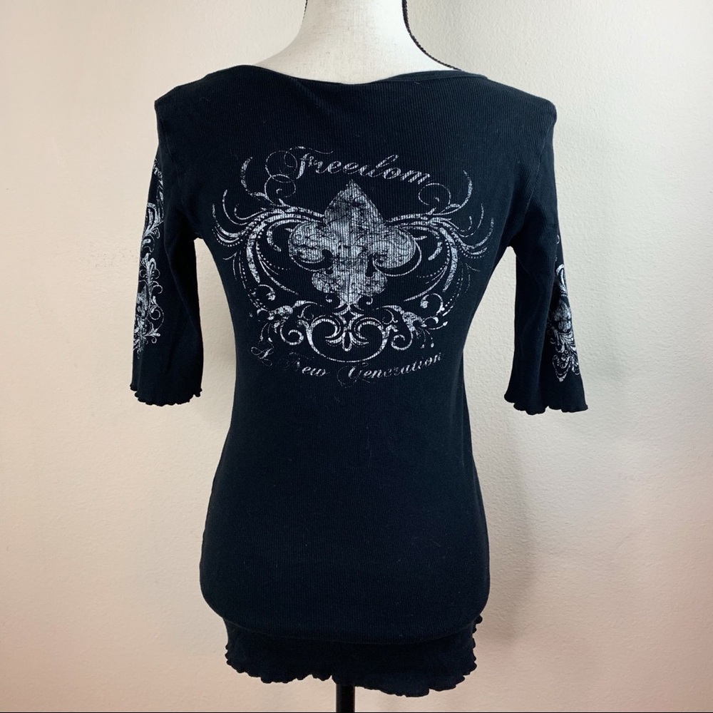 Freedom USA Ribbed Rhinestone Shirt - Picture 3 of 4